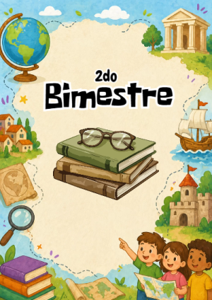 Portada de Portada de 2do segundo bimestre Editable para Imprimir Gratis para cuaderno con estilo infantil - versión premium para imprimir