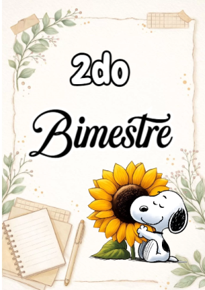 Portada de Portada de 2DO SEGUNDO BIMESTRE Editable para Imprimir Gratis para cuaderno bonita para imprimir - diseño exclusivo y original