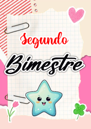 Portada de Portada de 2DO segundo bimestre Editable para Imprimir Gratis para cuaderno con estilo infantil - diseño escolar moderno