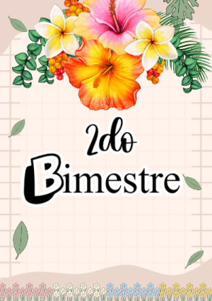Portada de Portada de 2do segundo bimestre Editable para Imprimir Gratis para cuaderno con diseño escolar - disponible para descarga gratuita