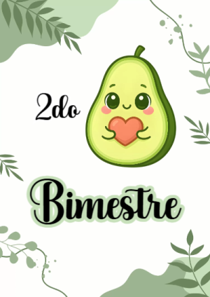 Portada de Portada de 2DO SEGUNDO BIMESTRE Editable para Imprimir Gratis para cuaderno escolar para imprimir gratis - diseño exclusivo y original