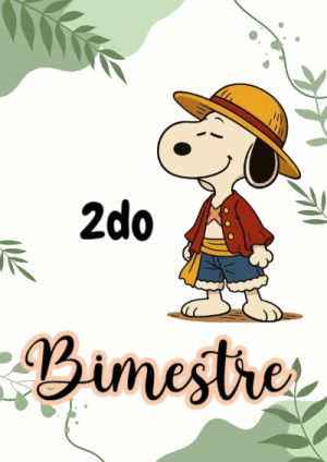 Portada de Portada de 2DO SEGUNDO BIMESTRE Editable para Imprimir Gratis para cuaderno para clases - ideal para el nuevo año escolar
