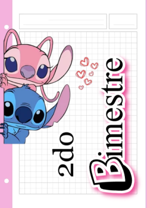 Portada de Portada de 2do segundo bimestre Editable para Imprimir Gratis para cuaderno con diseño escolar - con colores vivos y llamativos