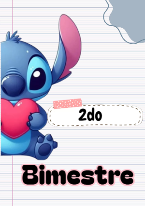 Portada de Portada de 2DO SEGUNDO BIMESTRE Editable para Imprimir Gratis para cuaderno decorativa y bonita - tendencia educativa 2026