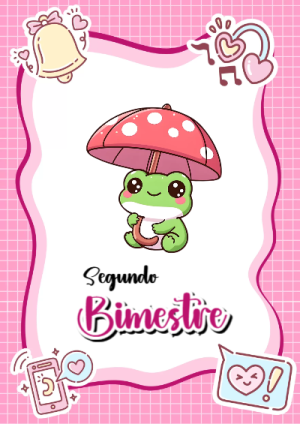 Portada de Portada de 2do segundo bimestre kawaii Editable para Imprimir Gratis para cuaderno colorida y creativa - versión premium para imprimir