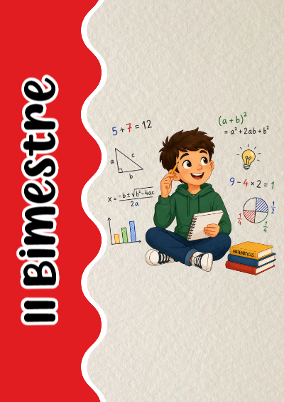 Portada de 2do segundo bimestre matematica Editable para Imprimir Gratis