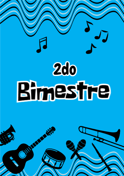 Portada de 2do segundo bimestre musica Editable para Imprimir Gratis