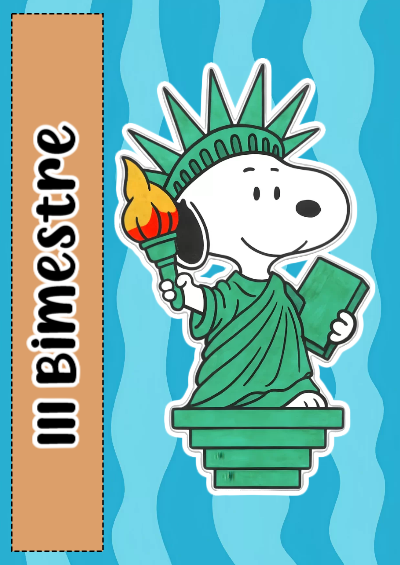 Portada de Portada de 3er segundo bimestre Snoopy Editable para Imprimir Gratis Editable para Imprimir Gratis
