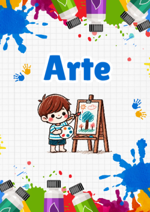 Portada de Portada de Arte Editable para Imprimir Gratis para cuaderno para estudiantes - perfecto para organizar tus apuntes
