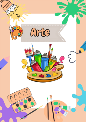 Portada de Portada de arte Editable para Imprimir Gratis para cuaderno con estilo creativo - diseño escolar moderno