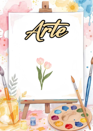 Portada de Portada de arte Editable para Imprimir Gratis para cuaderno colorida y creativa - para todas las edades y grados
