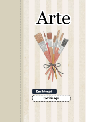 Portada de Portada de ARTE Editable para Imprimir Gratis para cuaderno colorida y creativa - para todas las edades y grados