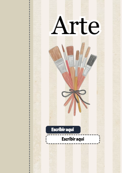 Portada de ARTE Editable para Imprimir Gratis