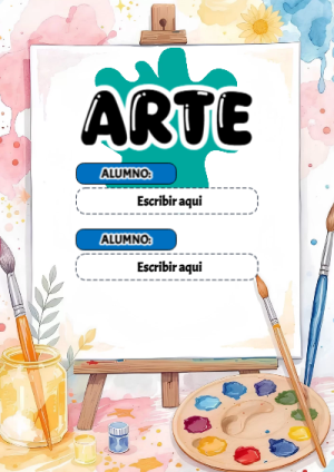 Portada de Portada de Arte Editable para Imprimir Gratis para cuaderno fácil de imprimir - para todas las edades y grados