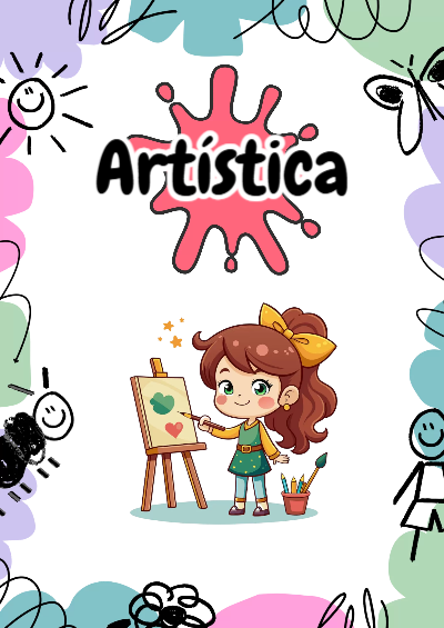 Portada de Artística Editable para Imprimir Gratis