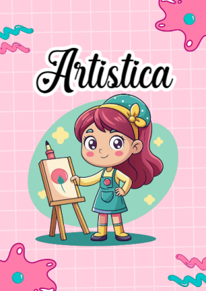 Portada de Portada de Artistica Editable para Imprimir Gratis para cuaderno en formato A4 - ideal para cuadernos de espiral