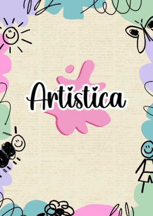 Portada de Portada de Artistica Editable para Imprimir Gratis para cuaderno fácil de imprimir - ideal para cuadernos de espiral
