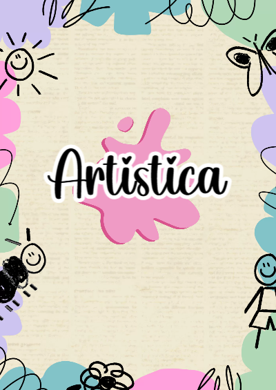 Portada de Artistica Editable para Imprimir Gratis