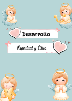 Portada de Portada de Desarrollo Espiritual y Ético Editable para Imprimir Gratis para cuaderno bonita para imprimir - perfecto para organizar tus apuntes