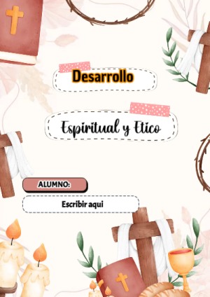 Portada de Portada de Desarrollo Espiritual y Ético Editable para Imprimir Gratis para cuaderno fácil de imprimir - creación especial de Mini Canva
