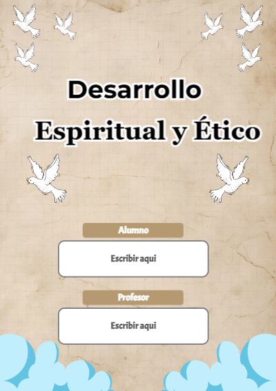 Portada de Desarrollo Espiritual y Ético Editable para Imprimir Gratis