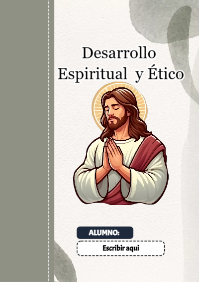 Portada de Desarrollo Espiritual y Ético Editable para Imprimir Gratis