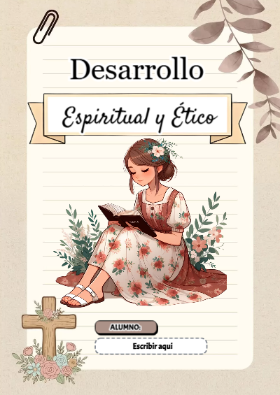 Portada de Desarrollo Espiritual y Ético Editable para Imprimir Gratis