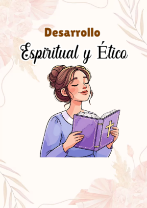 Portada de Portada de Desarrollo Espiritual y Ético Editable para Imprimir Gratis para cuaderno escolar creativa - creación especial de Mini Canva