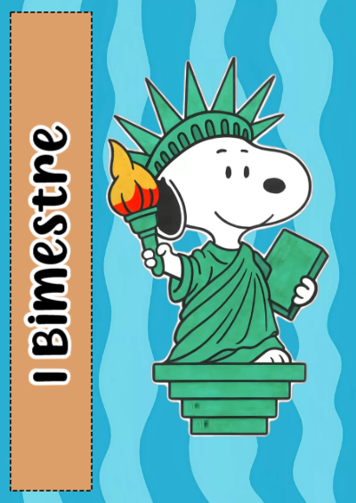 Portada de Portada de 1er primer bimestre Snoopy Editable para Imprimir Gratis Editable para Imprimir Gratis