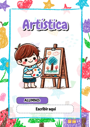 Portada de Portada de Portada de Artística Editable para Imprimir Gratis Editable para Imprimir Gratis para cuaderno escolar creativa - tendencia educativa 2026