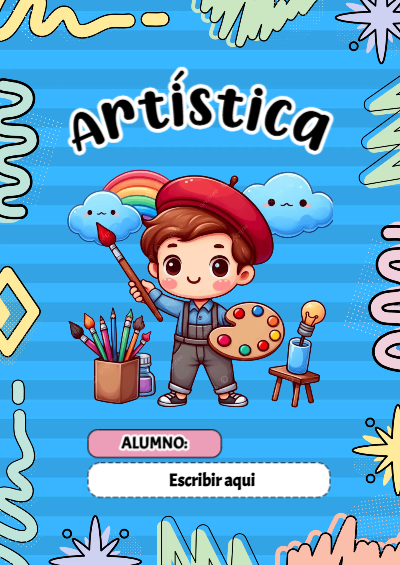 Portada de Portada de Artística Editable para Imprimir Gratis Editable para Imprimir Gratis
