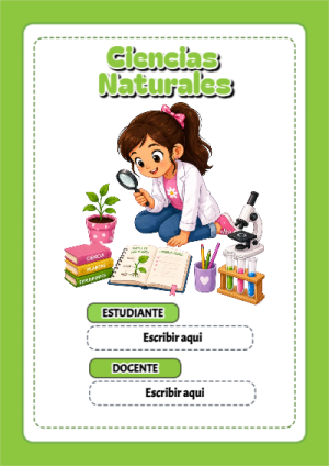 Portada de Portada de Portada de Ciencias Naturales Editable para Imprimir Gratis Editable para Imprimir Gratis para cuaderno colorida y creativa - para todas las edades y grados