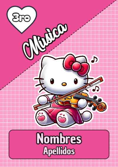 Portada de Portada de Portada de Hello Kitty para Musica Editable para Imprimir Gratis Editable para Imprimir Gratis