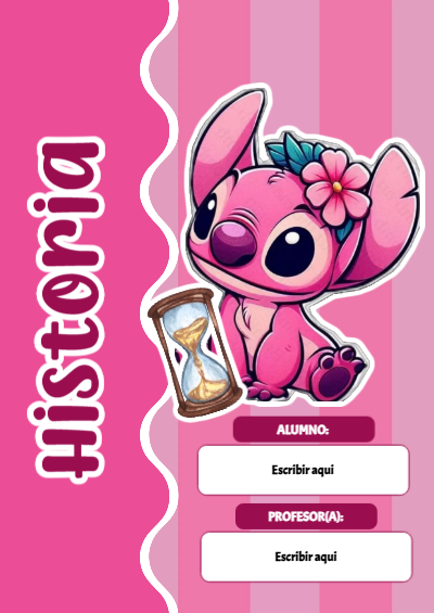 Portada de Portada de Stitch para historia Editable para Imprimir Gratis