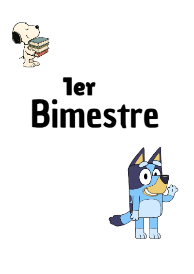 Portada de Primer Bimestre Bluey (Diseño 3) Editable para Imprimir Gratis