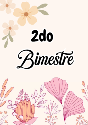 Portada de Portada de SEGUNDO BIMESTRE Editable para Imprimir Gratis para cuaderno para clases - para el regreso a clases