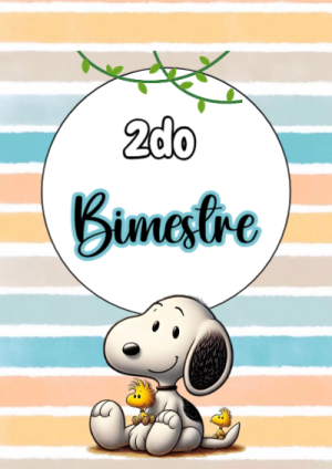 Portada de Portada de segundo bimestre Editable para Imprimir Gratis para cuaderno personalizada para imprimir - estilo único para estudiantes