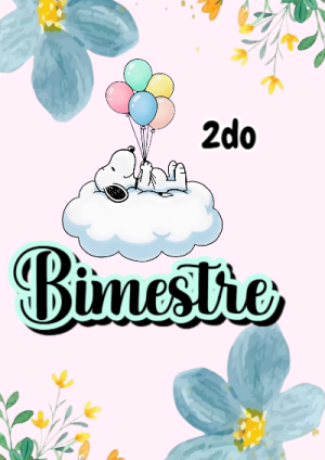 Portada de Portada de segundo bimestre Editable para Imprimir Gratis para cuaderno para niños de primaria - para personalizar tus materias