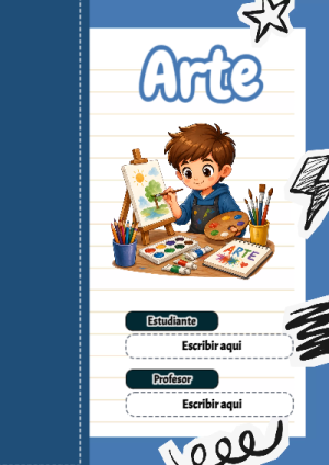 Portada de Primaria - Arte para cuaderno colorida y creativa - para personalizar tus materias