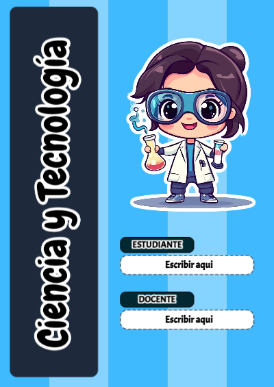 Portada de Ciencia y Tecnología Editable para Imprimir Gratis