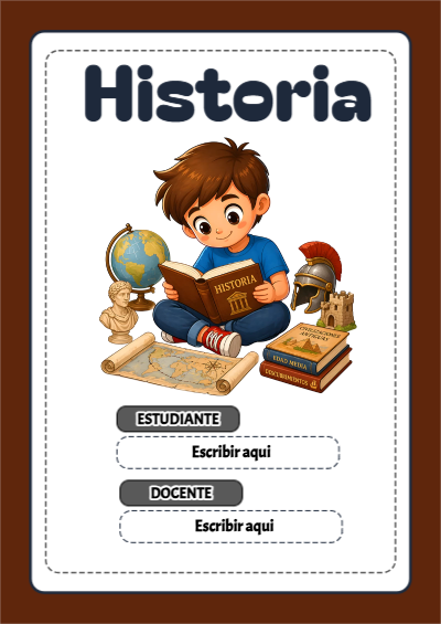 Portada de Historia Editable para Imprimir Gratis