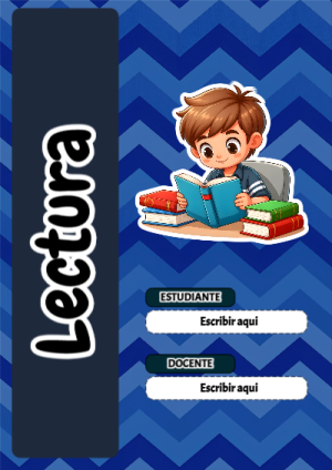 Portada de Primaria - Lectura para cuaderno con estilo creativo - tendencia educativa 2026