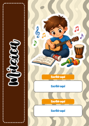 Portada de Primaria - Musica para cuaderno en tamaño A4 - disponible para descarga gratuita