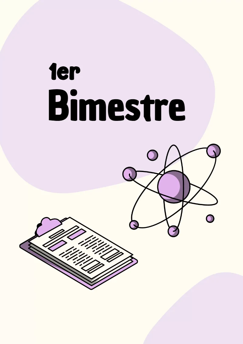 Portada de Primer Bimestre para cuaderno bonita para imprimir - tendencia educativa 2026