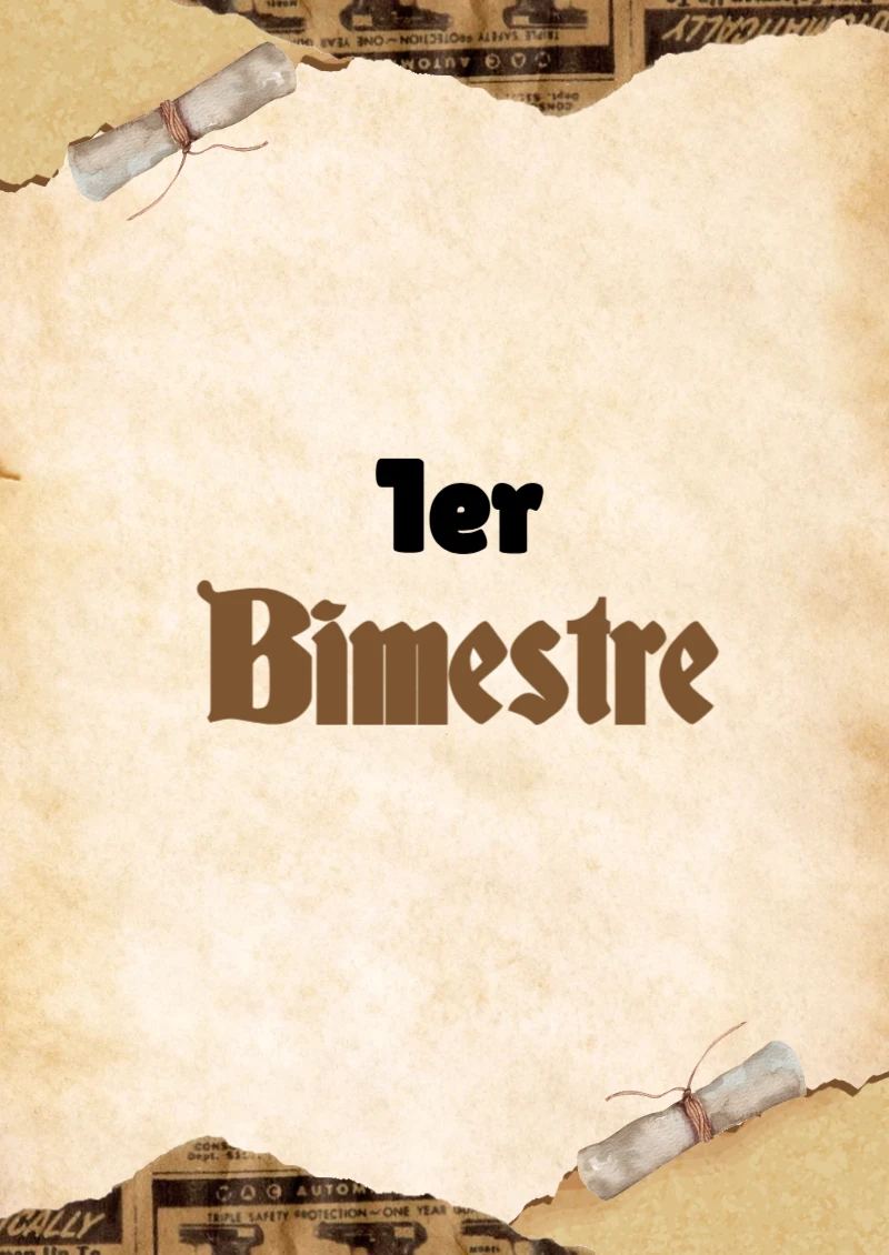 Portada de Primer Bimestre para cuaderno en tamaño A4 - ideal para el nuevo año escolar