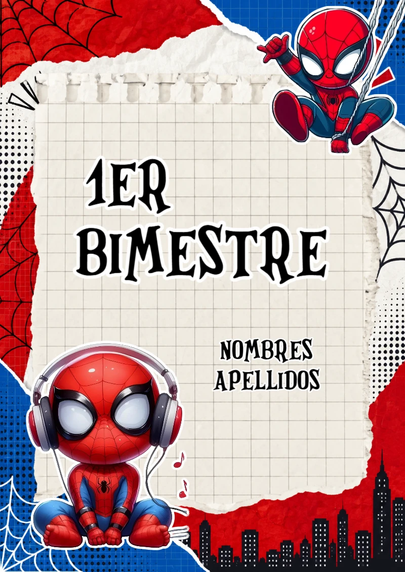 Portada de Primer Bimestre para cuaderno para niños de primaria - para todas las edades y grados