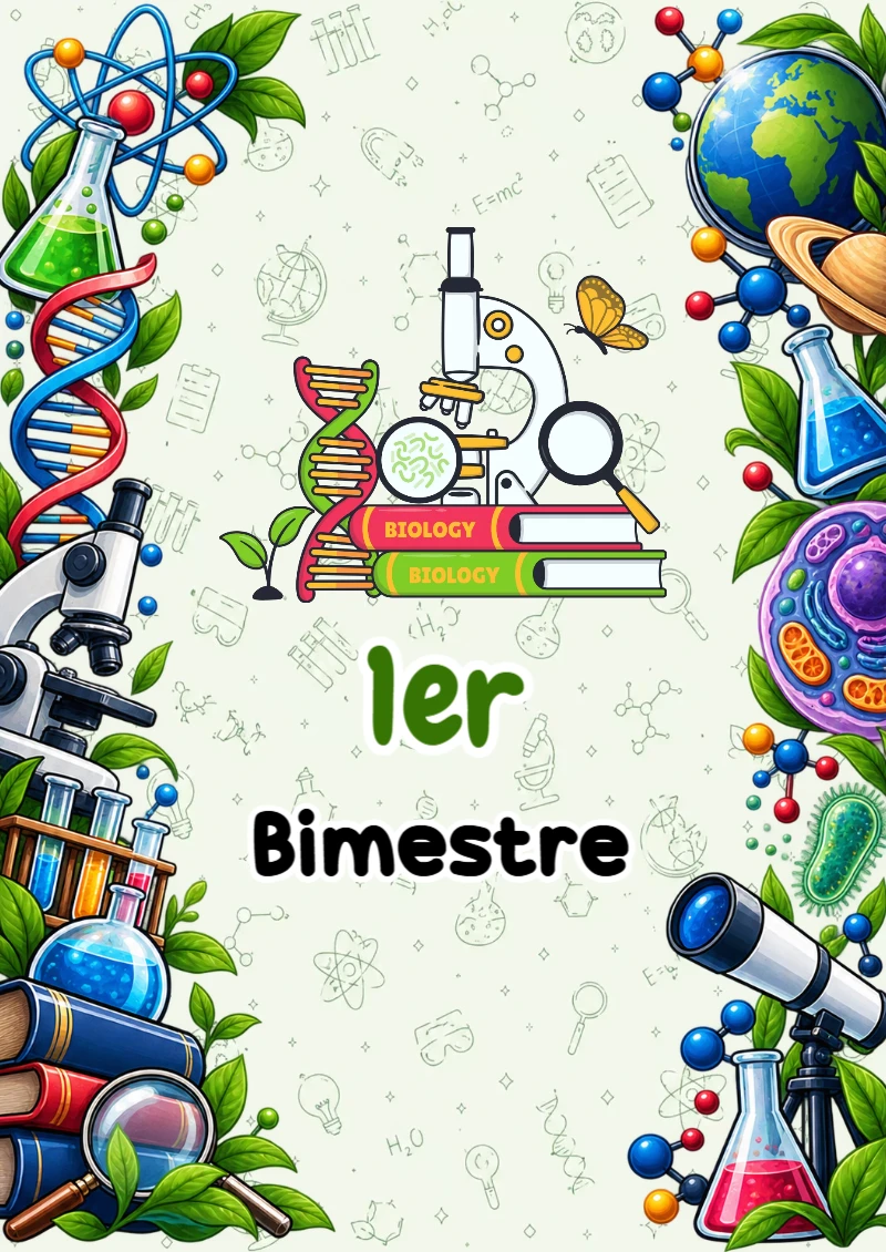 Portada de Primer Bimestre para cuaderno colorida y creativa - ideal para cuadernos de espiral