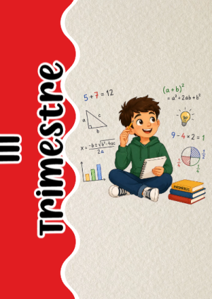 Portada de Primer Trimestre de 1er primer trimestre matematica para cuaderno llamativa y bonita - perfecto para organizar tus apuntes