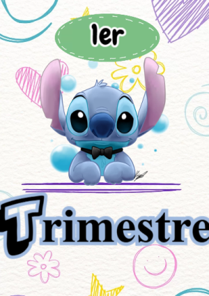 Portada de Primer Trimestre de 1er primer trimestre para cuaderno fácil de imprimir - disponible para descarga gratuita