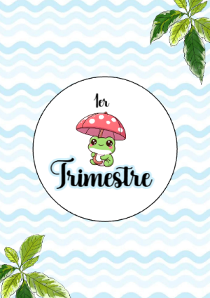 Portada de Primer Trimestre de 1ER PRIMER TRIMESTRE para cuaderno colorida y creativa - perfecto para organizar tus apuntes